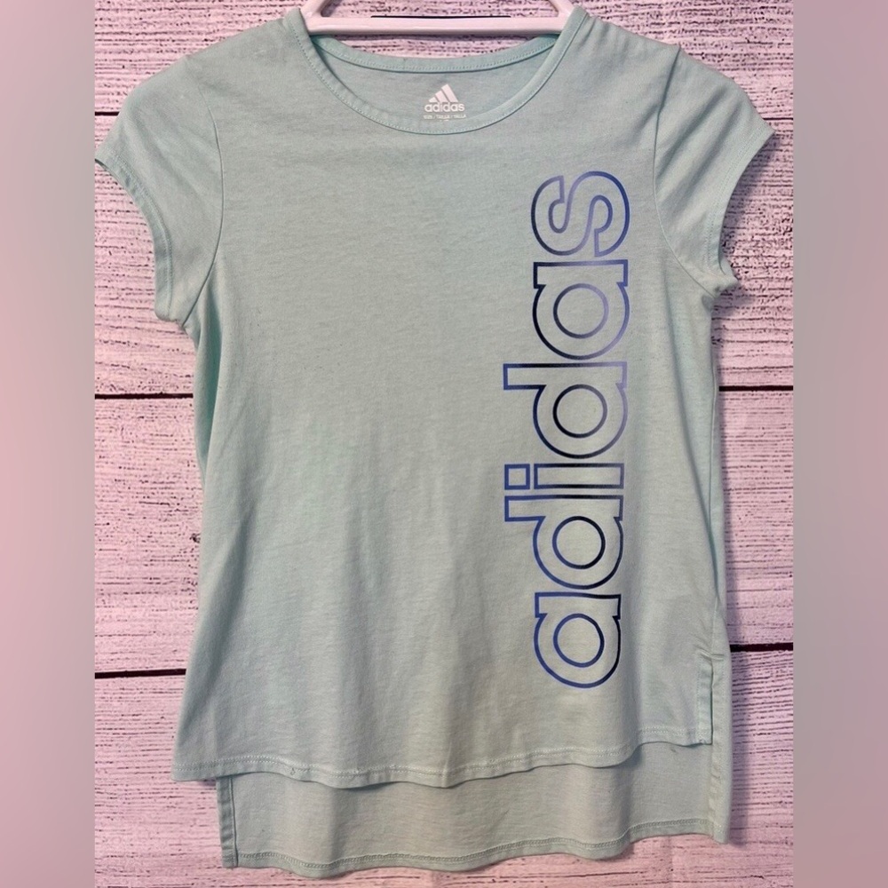 Girls Adidas Light Blue T-Shirt